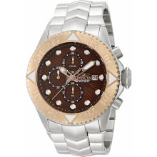 Invicta Men's Pro Diver Galaxy Chronograph Stainless Steel Case and Bracelet Brown Tone Dial 13100