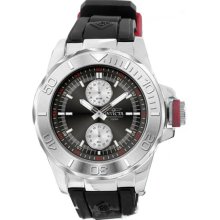 Invicta Men's Pro Diver Stainless Steel Case Rubber Bracelet Black Tone Dial 14031