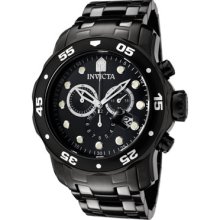 Invicta Men's Pro Diver Chronograph Black Ion Plated Stainless St ...