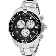 Invicta Men's Pro Diver Chronograph Black Dial Stainless Steel