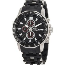 Invicta Men's Sea Spider Chrono Black Textured Dial Black Poly Watch 1930