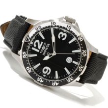 Invicta Men's Specialty Ocean Diver Quartz Leather Strap Watch w/ 8-Slot Dive Case SILVERTONE