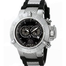 Invicta Men's Stainless Steel Subaqua Noma Diver Black Dial Strap 1380