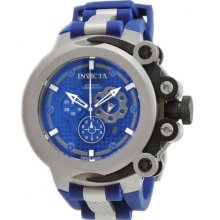 Invicta Men's Stainless Steel Force Chronograph Swiss Quartz Blue Dial Strap 0957