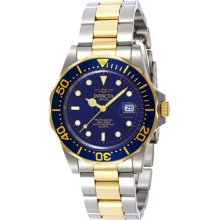 Invicta Men's Two Tone Stainless Steel Pro Diver Quartz Blue Dial Bezel 9310