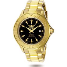 Invicta Ocean Ghost III Gold Tone Automatic Black Dial Skeleton Dive
