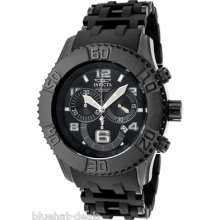 Invicta Sea Spider Chronograph Mens Dive Watch Swiss Black Rubber 100m 6713