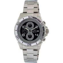 Invicta Signature II Chronograph Siver and Black Dial Mens Watch 7390