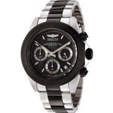Invicta Watches Men's Speedway Chronograph Black Textured Dial Two Ton