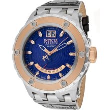 Invicta Watches Men's Subaqua/Reserve Blue Textured Dial Black Genuine