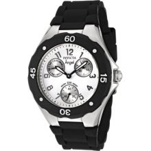 Invicta Watches Women's Angel White Dial Black Silicone Black Silicone