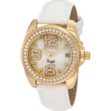 Invicta Womens Angel Crystal Bezel & Numerals Watch W/ 7 Interchangable Straps