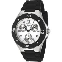 Invicta Women's Angel White Dial Black Silicone