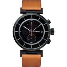 Issey Miyake Watch - 'W' - Leather - Brown/Black