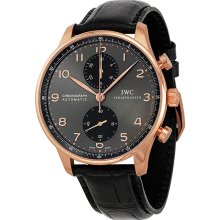 IWC Portuguese Chronograph Red Gold Watch 3714-82
