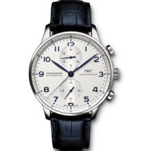 IWC Portuguese Chronograph Steel Watch 3714-46