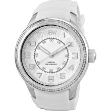 JBW Men's 'Vostok' Diamond-accented Stainless Steel Watch (White/Silver)