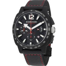 Jean Richard Watches Men's Chronoscope Chronograph Black Dial Black Le