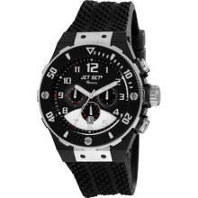 Jet Set Mens Monza Stainless Watch - Black Rubber Strap - Black Dial - JETJ3204B-237