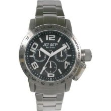 Jet Set San Remo Men's Watch in Silver with Black Chronograph Dial
