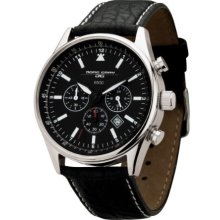 Jorg Gray Non Commemorative Leather Chrono Black Dial Men's watch #JG6500-NC