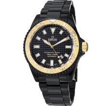 Kadloo Men's 'Ocean Sport' Black Dial Black Steel Automatic Watch