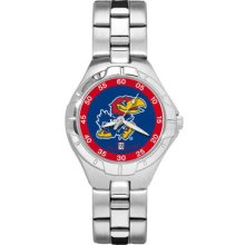 Kansas Jayhawks Pro II Women's Bracelet Watch LogoArt
