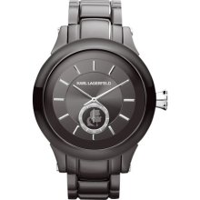 Karl Lagerfeld Classic Gunmetal Logo Dial Bracelet Watch - Dark Grey