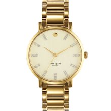 kate spade new york 'gramercy' round bracelet watch Gold