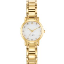 kate spade new york 'gramercy mini' crystal index watch, 24mm Gold