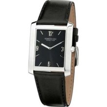 Kenneth Cole Gents Classic Water Resistant Black Genuine Leather Watch Kc1388