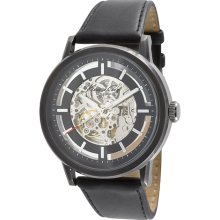 Kenneth Cole New York KC1632 Skeleton Dial Automatic Analog Leather Strap Watch