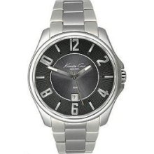 Kenneth Cole York Mens Classic Black Dial Stainless Steel Watch Kc3941