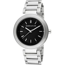 Kenneth Jay Lane Watch 2019 Women's Black Sunray Dial Stainless Steel