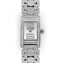 Ladies 18K White Gold Beadset Full Pave Audemars Piguet Promesse Mini