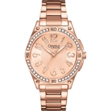 Ladies Caravelle Swarovksi Crystal Watch #44L108- Rose Gold