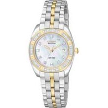 Ladies' Citizen Eco-Drive Silhouette Two-Tone Stainless Steel Watch
