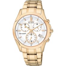 Ladies Citizen Eco Drive Watch in Stainless Steel with Rose Gold Tone (FB1153-59A)