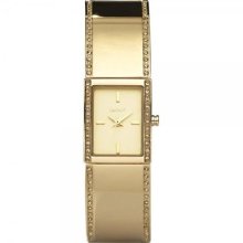 Ladies Dkny Ny8242 Crystals Gold Tone Bracelet Watch
