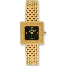 Ladies Kremena Gold-Plated Black Dial Swiss Quartz Watch