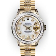 Ladies MoP Dial 1.5ct Channel Set Bezel Rolex Super President