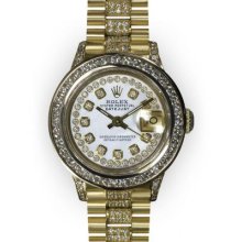 Ladies' MoP String Dial 1.5 Channel Set Bezel Rolex Super President