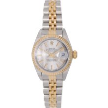 Ladies Rolex Datejust Watch 69173 Silver Tapestry Dial