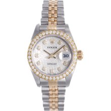 Ladies Rolex Datejust Watch 69173 Factory Rolex Silver Jubilee Dial