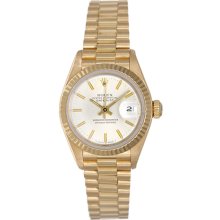 Ladies Rolex President Watch 69178 Silver Dial