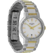 Ladies Rotary Two Tone Stainless Steel Bracelet Watch Lb02844-41