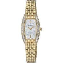 Ladies' Seiko Solar Gold-Tone Diamond Watch
