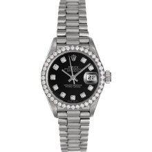 Ladies White Gold & Diamond Rolex President Watch 69179