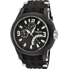 Lancaster Italy Watches Men's Black Dial Black Silicone Black Silicone