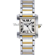 Large Cartier Tank Francaise Two-Tone Mens Watch W51005Q4